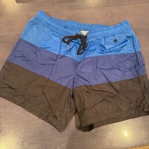 Moncler Men’s Swim Trunks Blue Swimsuit Size Large